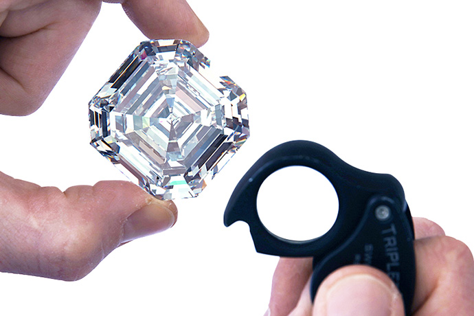 Diamond and loupe