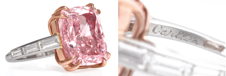 pink diamond cartier engagement rings
