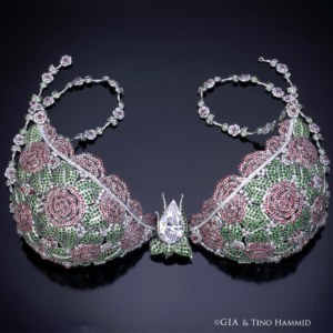 Victoria's Secret Gem BraOn Display at GIA GIA 4Cs