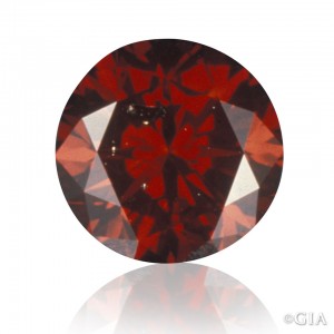 Synthetic red diamond, treated color, 0.55 ct.