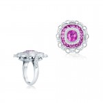 Jacqueline Diani pink sapphire heirloom ring 