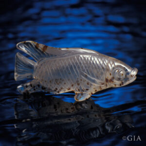 Carved agate fish. Photo by Robert Weldon/GIA, courtesy Bill Larson