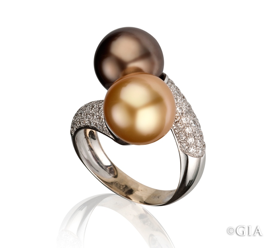 chocolate tahitian pearl ring