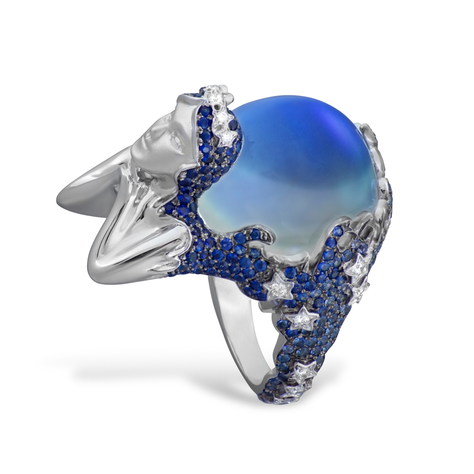 Pre-owned Jackani 10k Or 14k Gold Simulated Sapphire Cz September Birthstone  Virgo Mens Ring In Blue | ModeSens