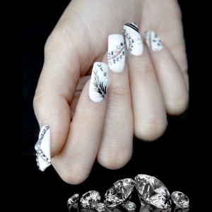 Diamond manicure. Courtesy: Images Luxury Nail Lounge