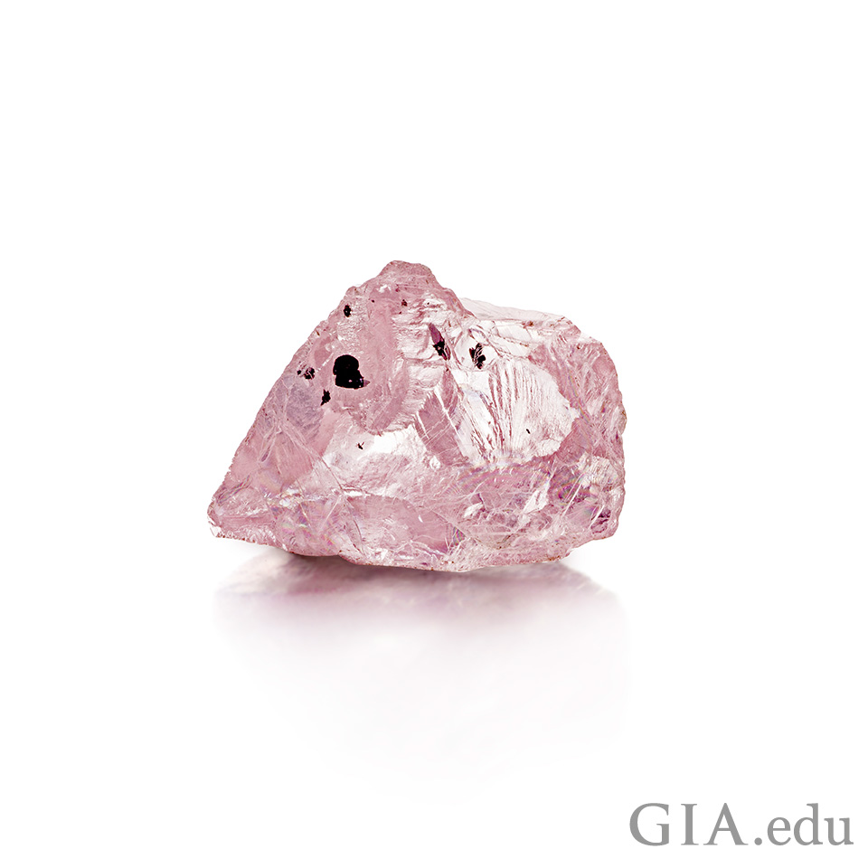 Rough pink diamond.