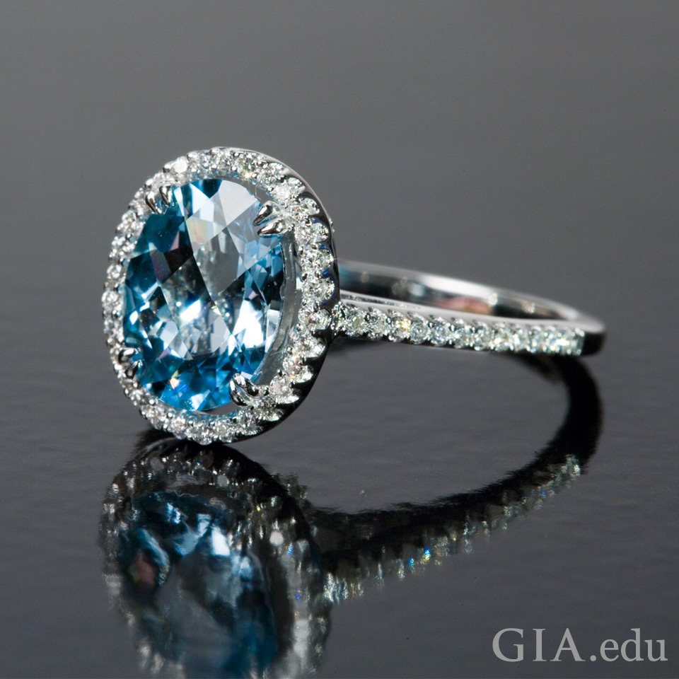 4th wedding anniversary gemstone: blue topaz ring 
