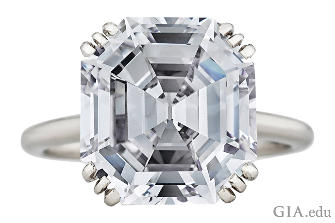 8.06 ct Asscher cut diamond from Cartier, circa 1935.