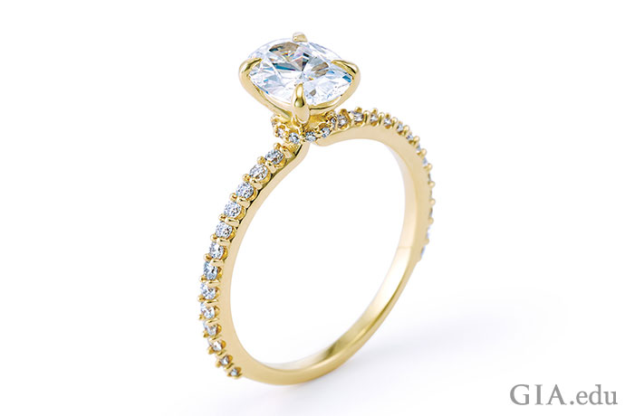 gold real diamond ring