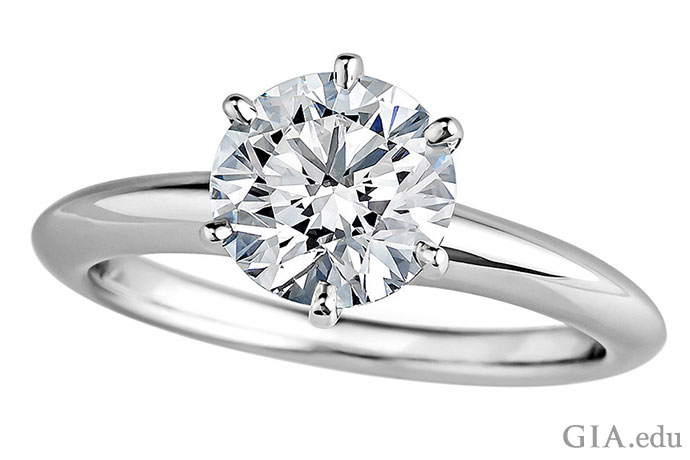 Round diamond deals platinum engagement ring