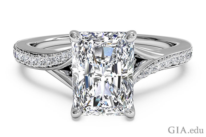 a diamond engagement ring