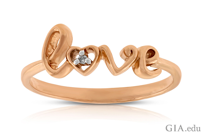 14k best sale love ring