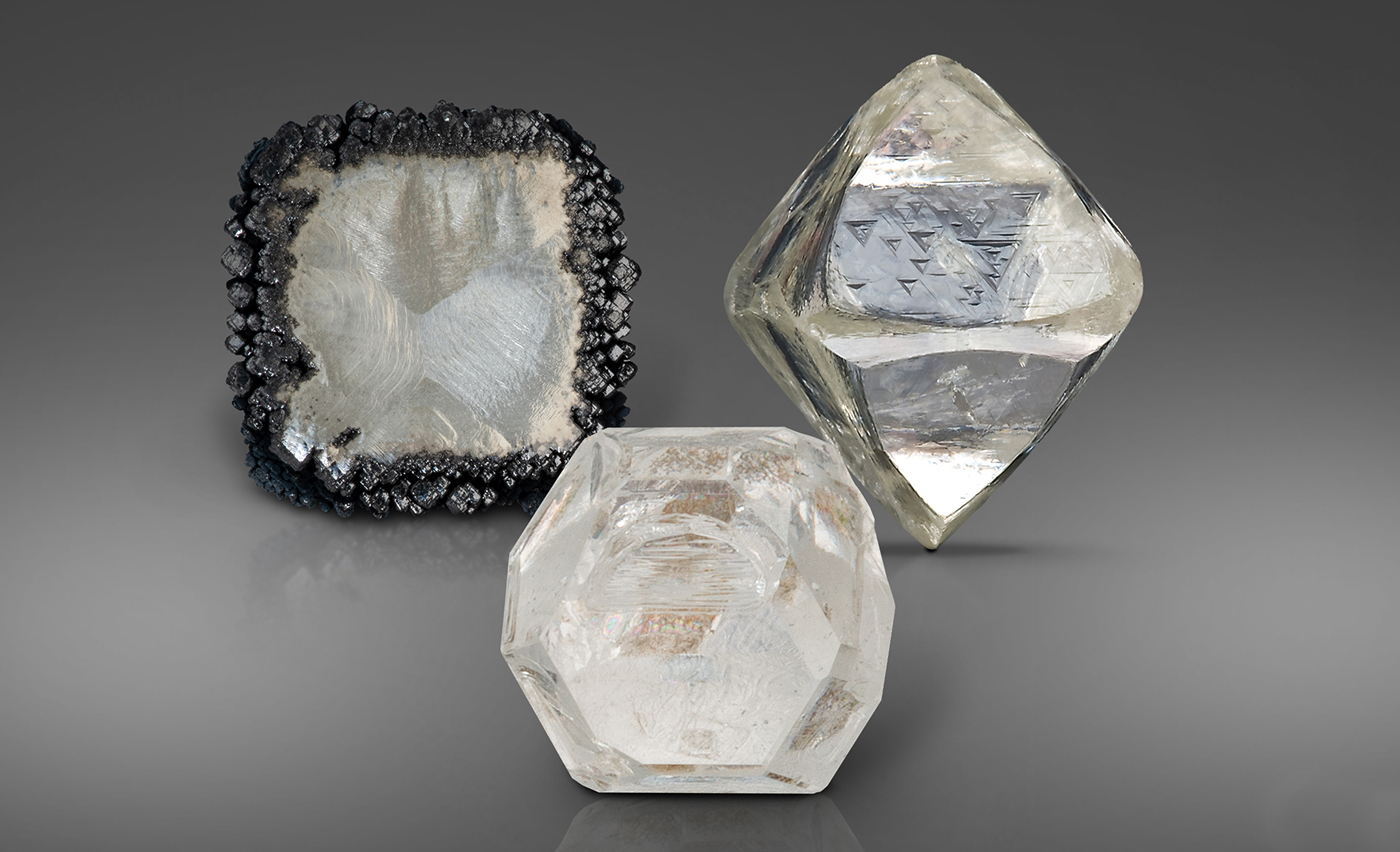 CVD, HPHT and natural diamond crystal - GIA 4Cs