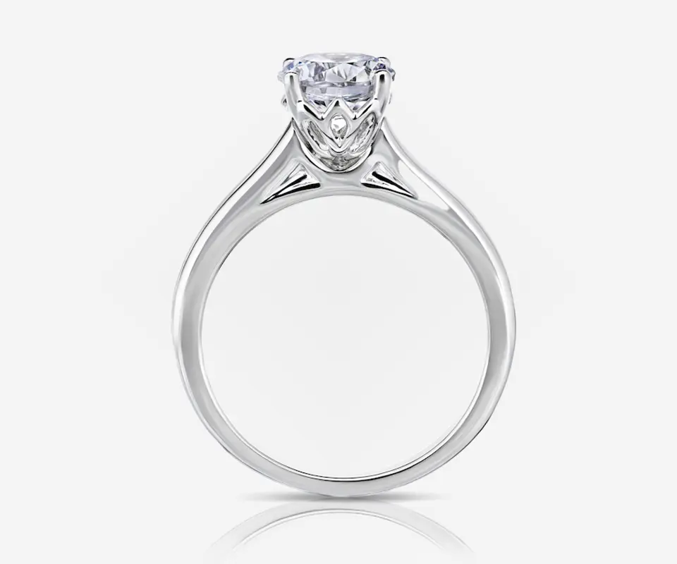 Cathedral style diamond ring
