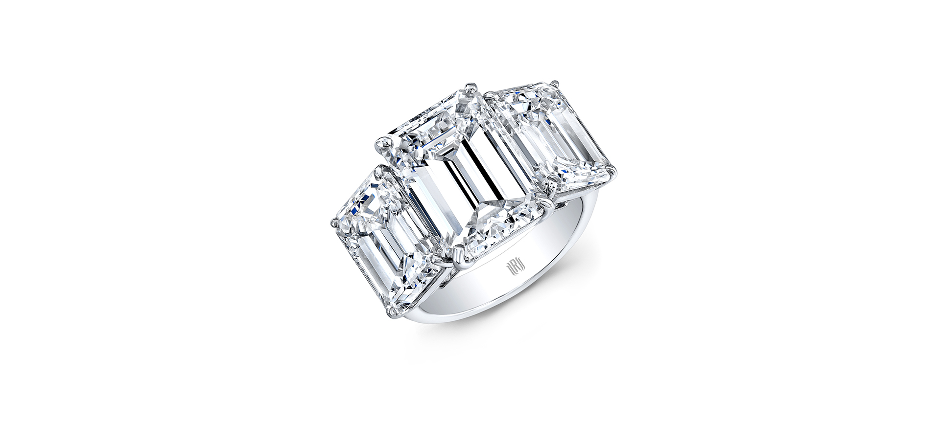 Platinum diamond engagement ring.