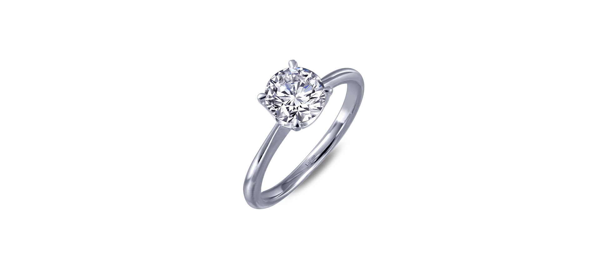 Sterling silver ring with diamond simulant