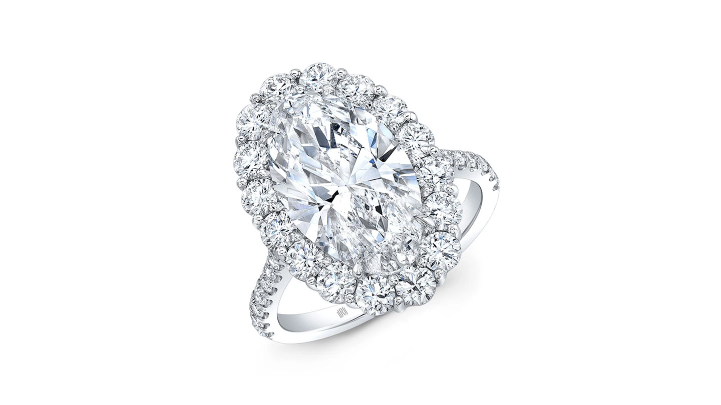 18Kk white gold diamond engagement ring.