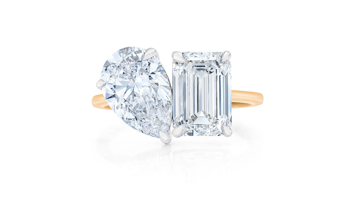 Diamond toi et moi ring.