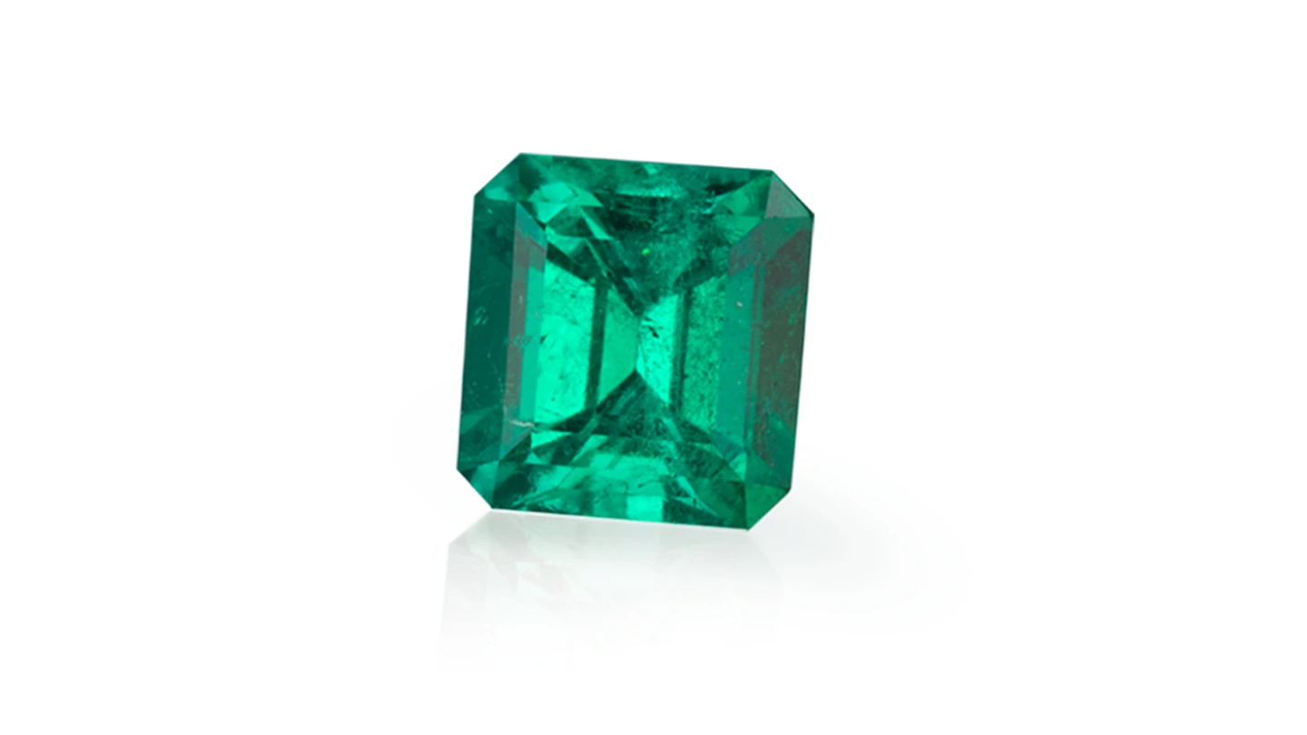 Step cut emerald.
