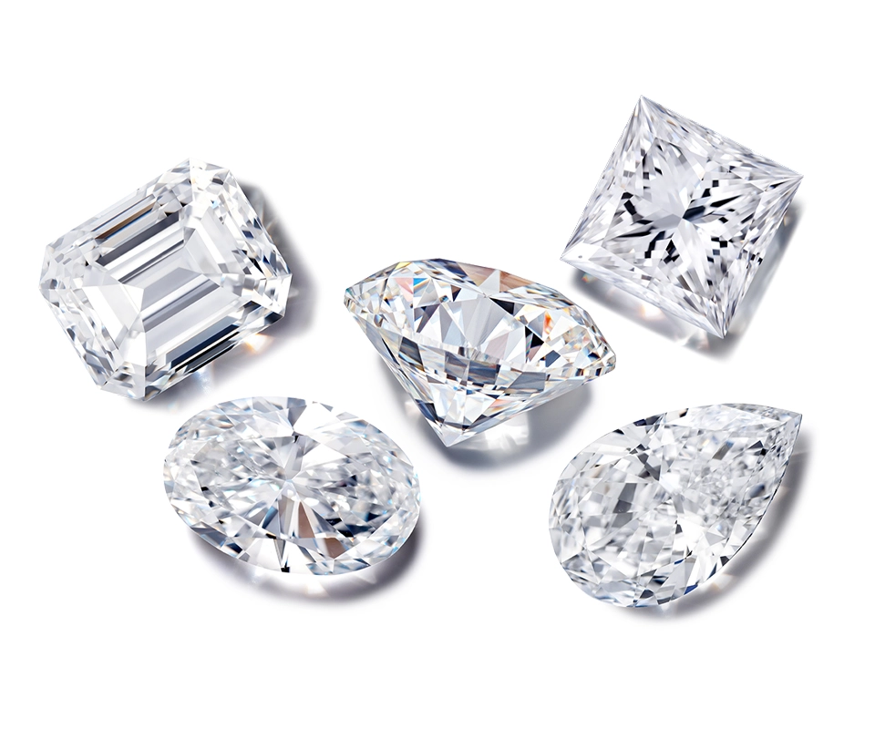 Assortment of diamond shapes