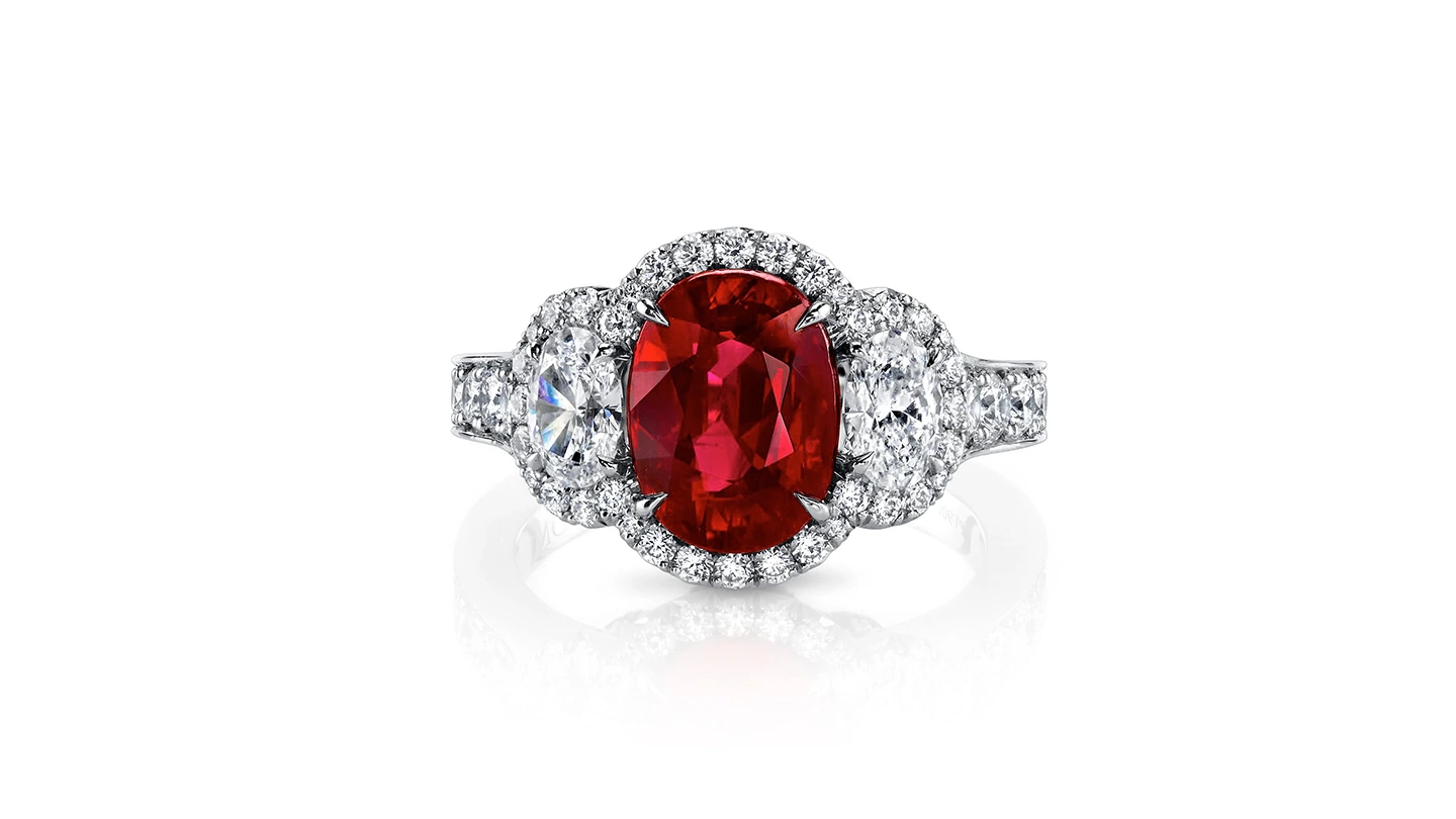 Ruby and diamond ring.