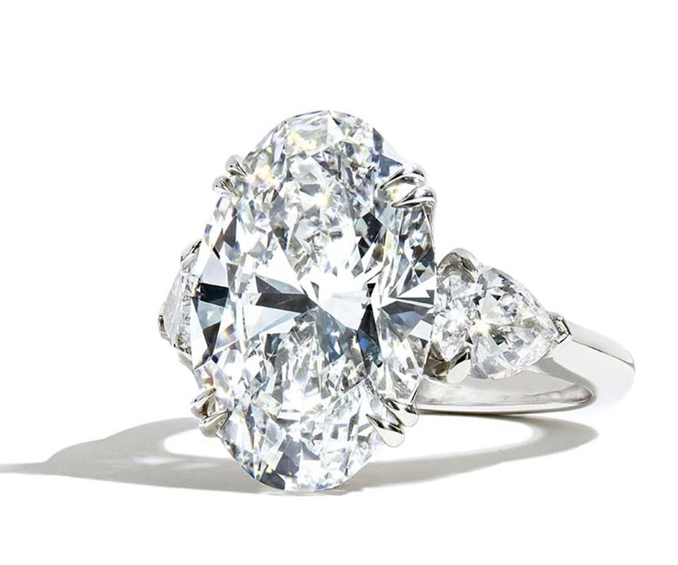 8.72-carat oval diamond ring