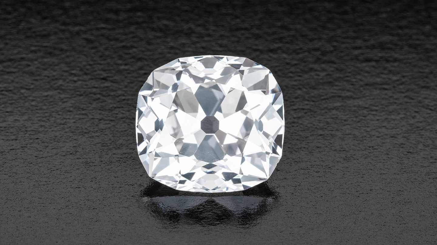 Old mine cut Tenner Diamond graded by GIA