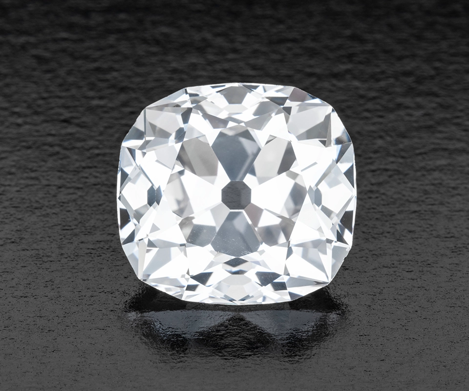 Old mine cut Tenner Diamond graded by GIA